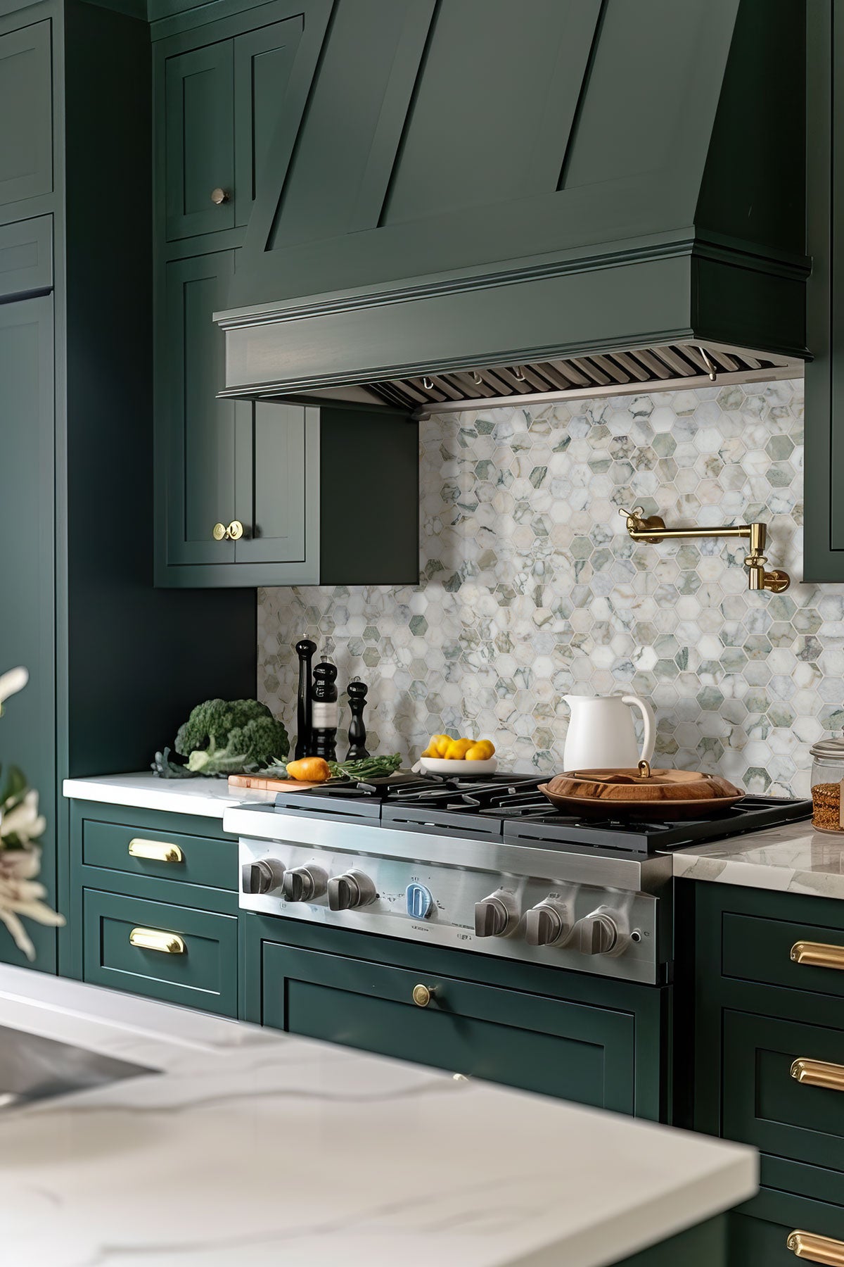 MSI Coronado 2" Hexagon Honed Tile — surface detail in natural tonality