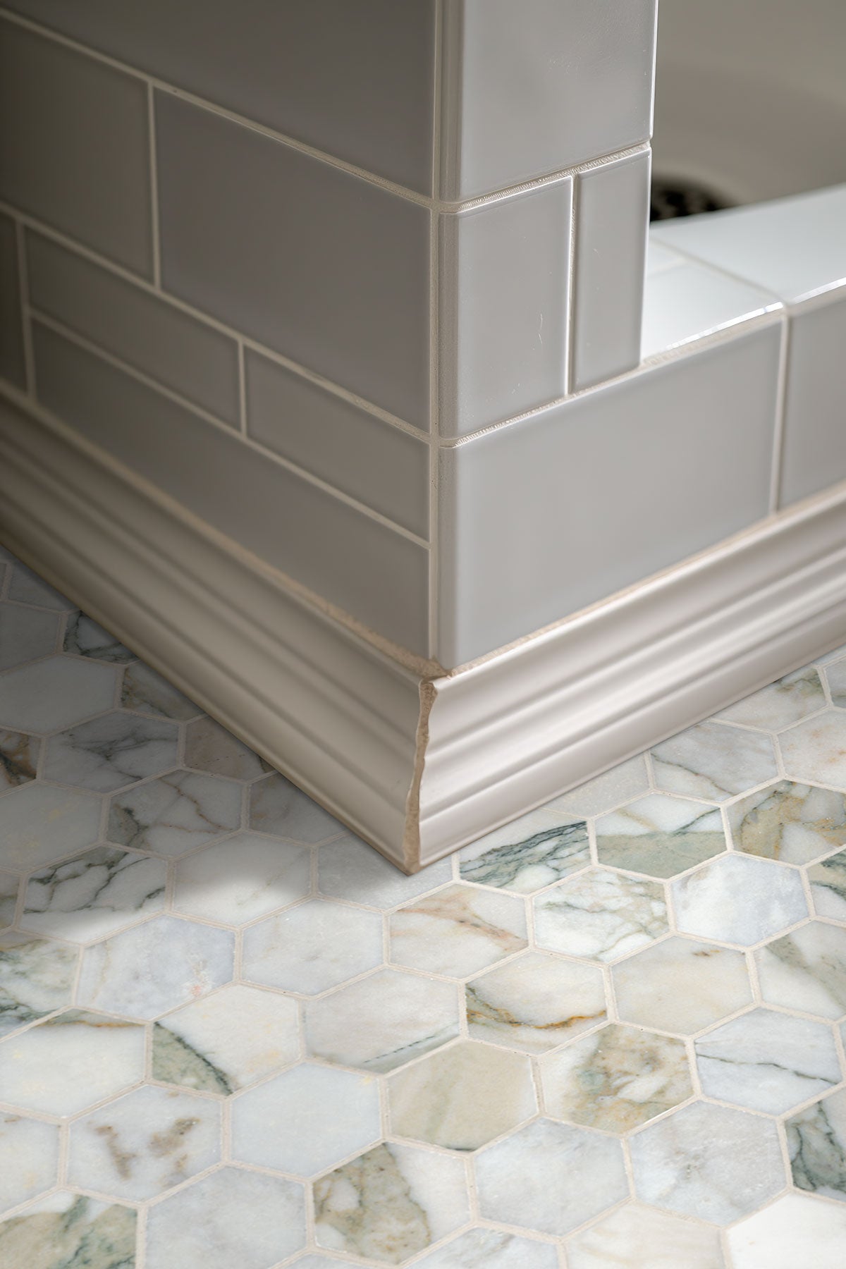 MSI Coronado 2" Hexagon Honed Tile — surface detail in natural tonality
