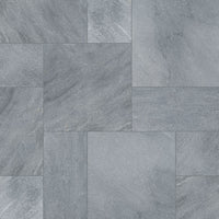 MSI Cosmic Black Sandblasted Marble Paver — surface detail in black tonality