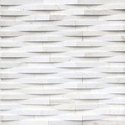 Cosmic White 3D Wave Stacked Stone