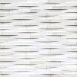 Cosmic White 3D Wave Stacked Stone