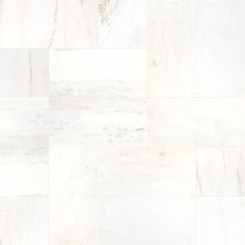 MSI Cosmic White Sandblasted Marble Paver — Natural Stone Paver in white tonality
