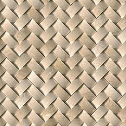 Crema Arched Herringbone Tile