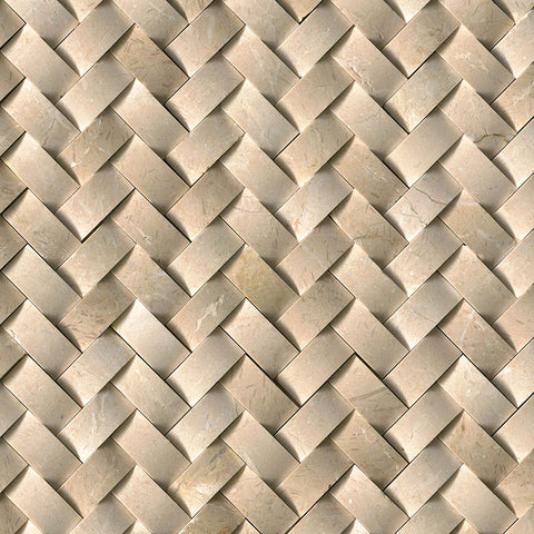 MSI Crema Marfil Arched Herringbone Tile