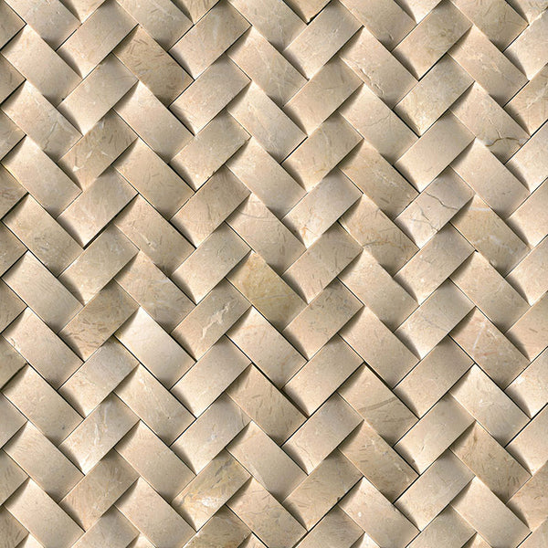 MSI Crema Marfil Arched Herringbone Tile