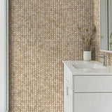 MSI Crema Marfil Arched Herringbone Tile