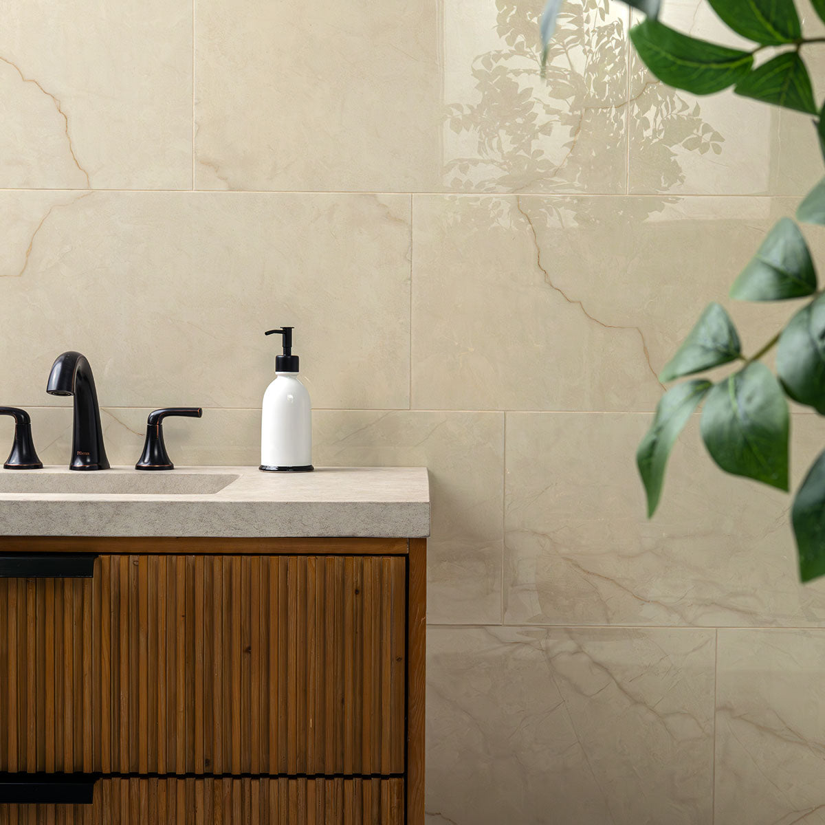 MSI Brighton Crema Porcelain Tile — room scene