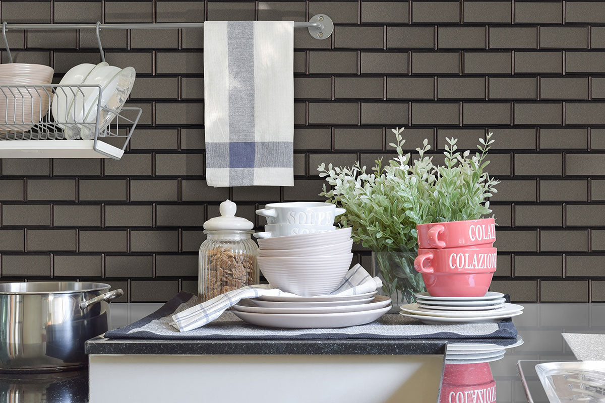 MSI Crisson Bevel Subway Tile — surface detail in natural tonality