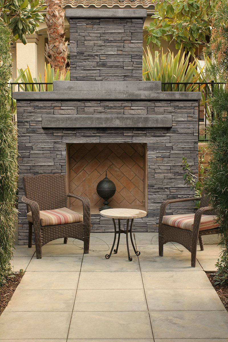 MSI Denali Grey Terrado — surface detail in grey tonality manufactured stone veneer cladding panel