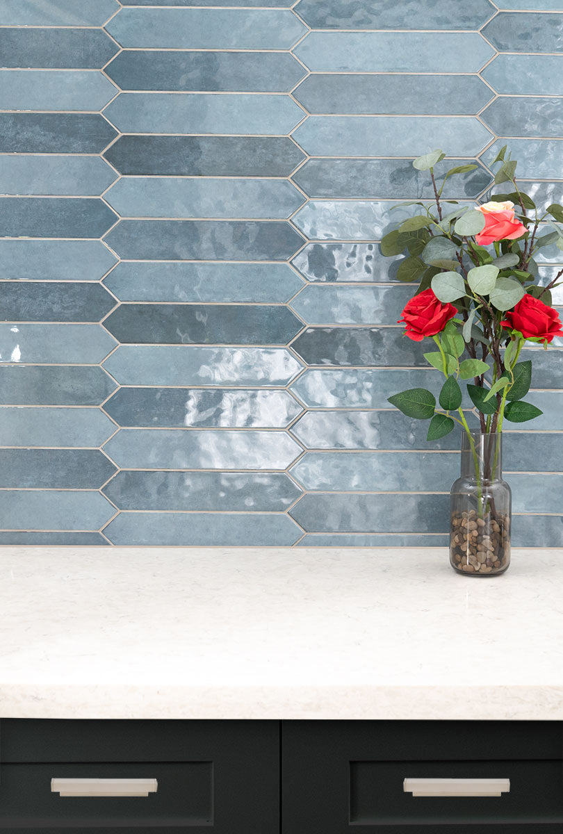 MSI Renzo Denim Picket Tile 2.5x13 — surface detail in natural tonality