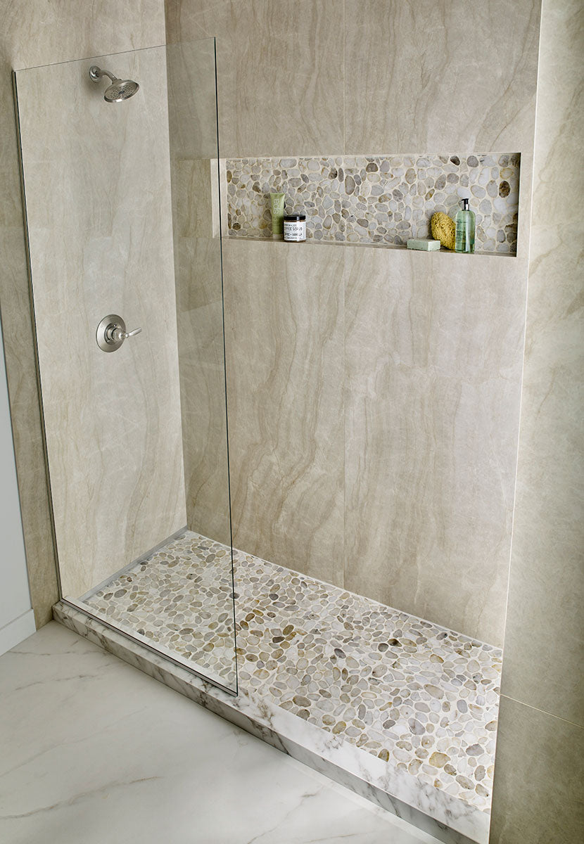MSI Dorado Pebble Tumbled Tile — surface detail in natural tonality
