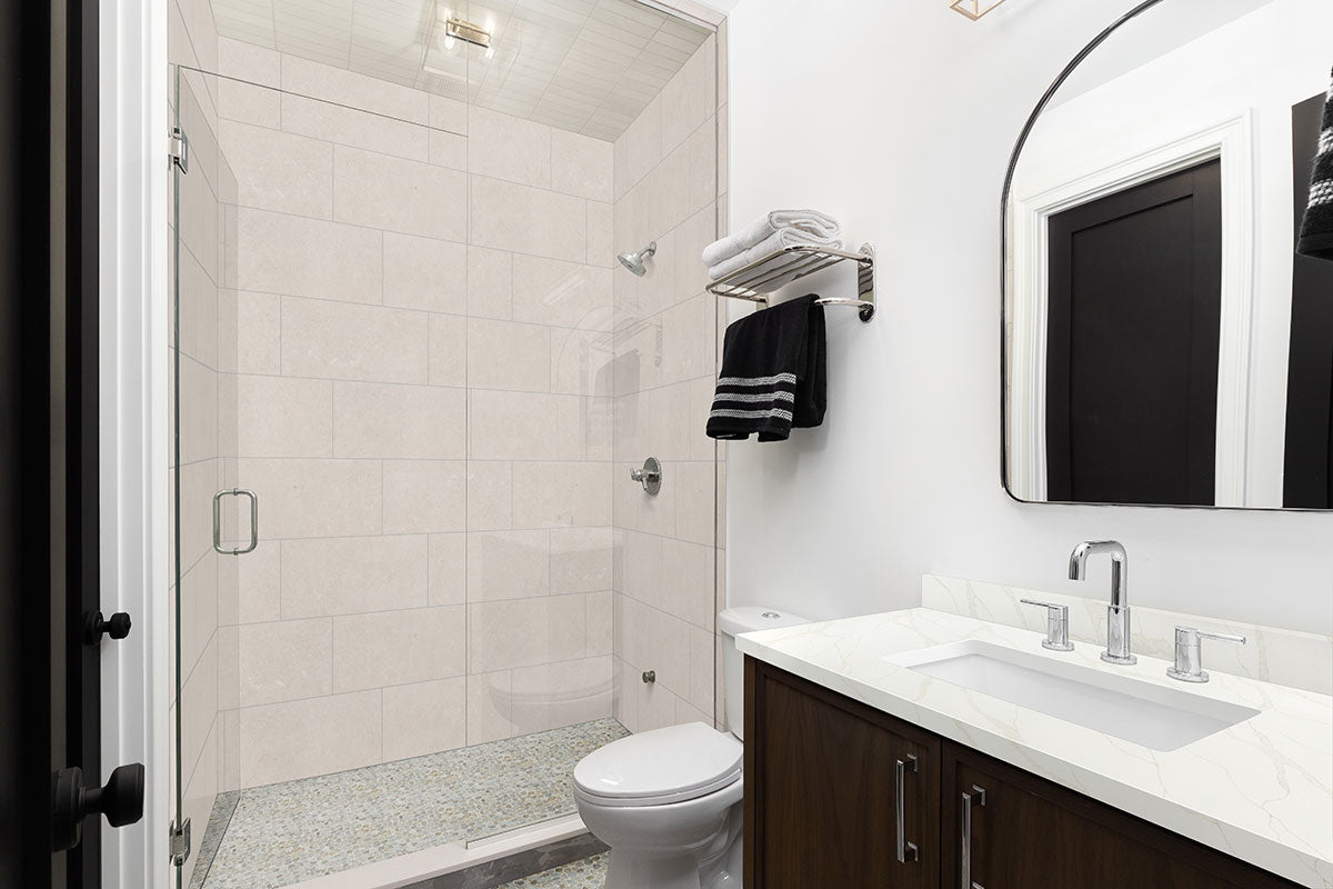 MSI Dorado Pebble Tumbled Tile — surface detail in natural tonality