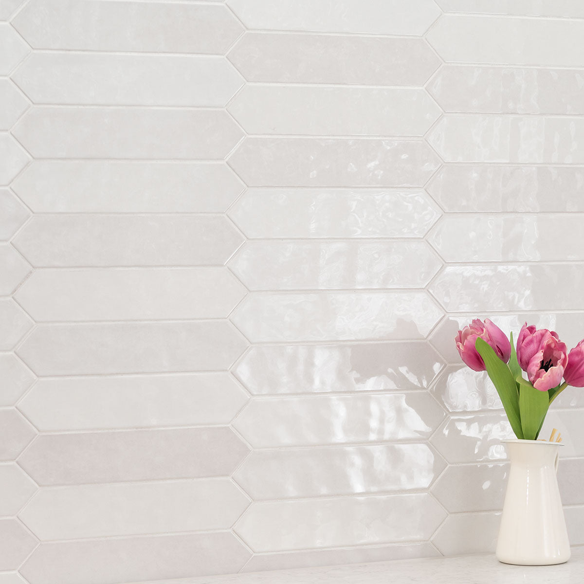 MSI Renzo Dove Ceramic Picket Tile 2.5x13 — surface detail in natural tonality
