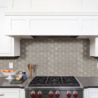 MSI Highland Park Dove Gray 2x6 Beveled Tile — surface detail in gray tonality
