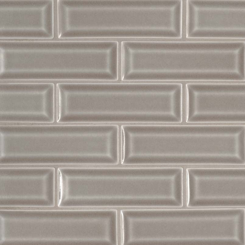 MSI Highland Park Dove Gray 2x6 Beveled Tile — Marble Threshold in gray tonality