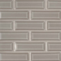 MSI Highland Park Dove Gray 2x6 Beveled Tile — Marble Threshold in gray tonality