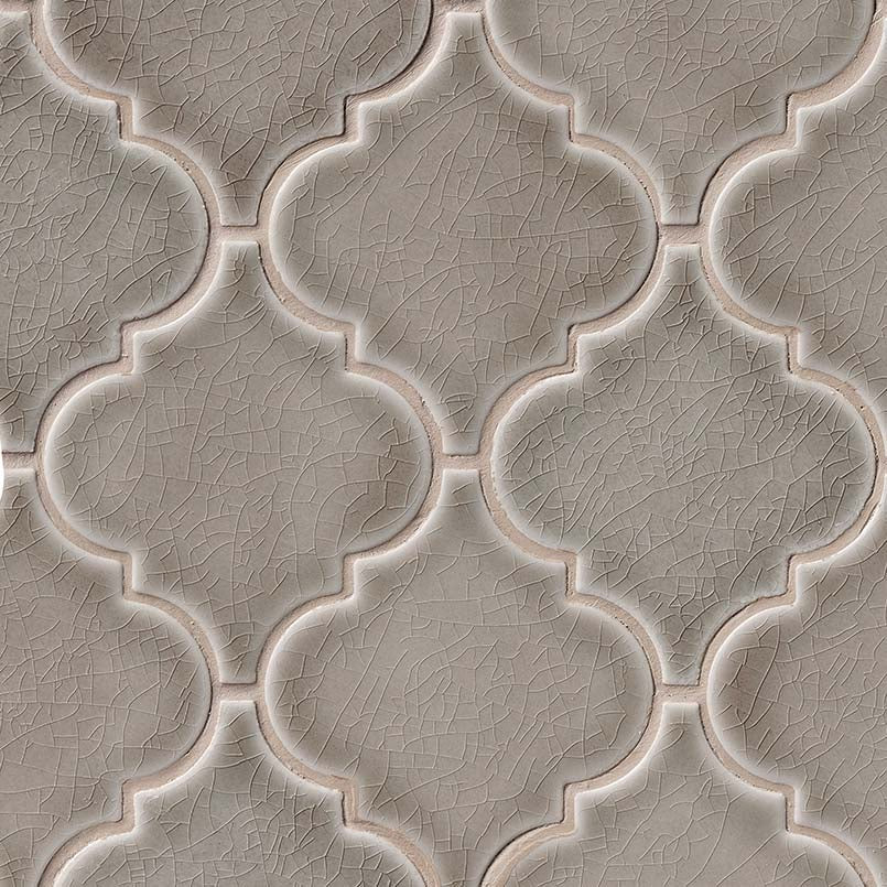 MSI Highland Park Dove Gray Arabesque Tile — Porcelain Wall Tile in gray tonality