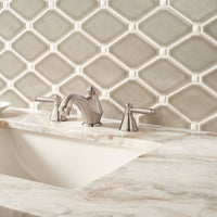 MSI Highland Park Dove Gray Diamond Tile — surface detail in gray tonality