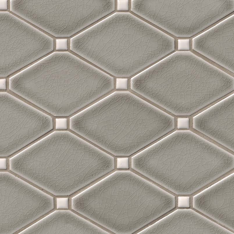 MSI Highland Park Dove Gray Diamond Tile — Porcelain Wall Tile in gray tonality