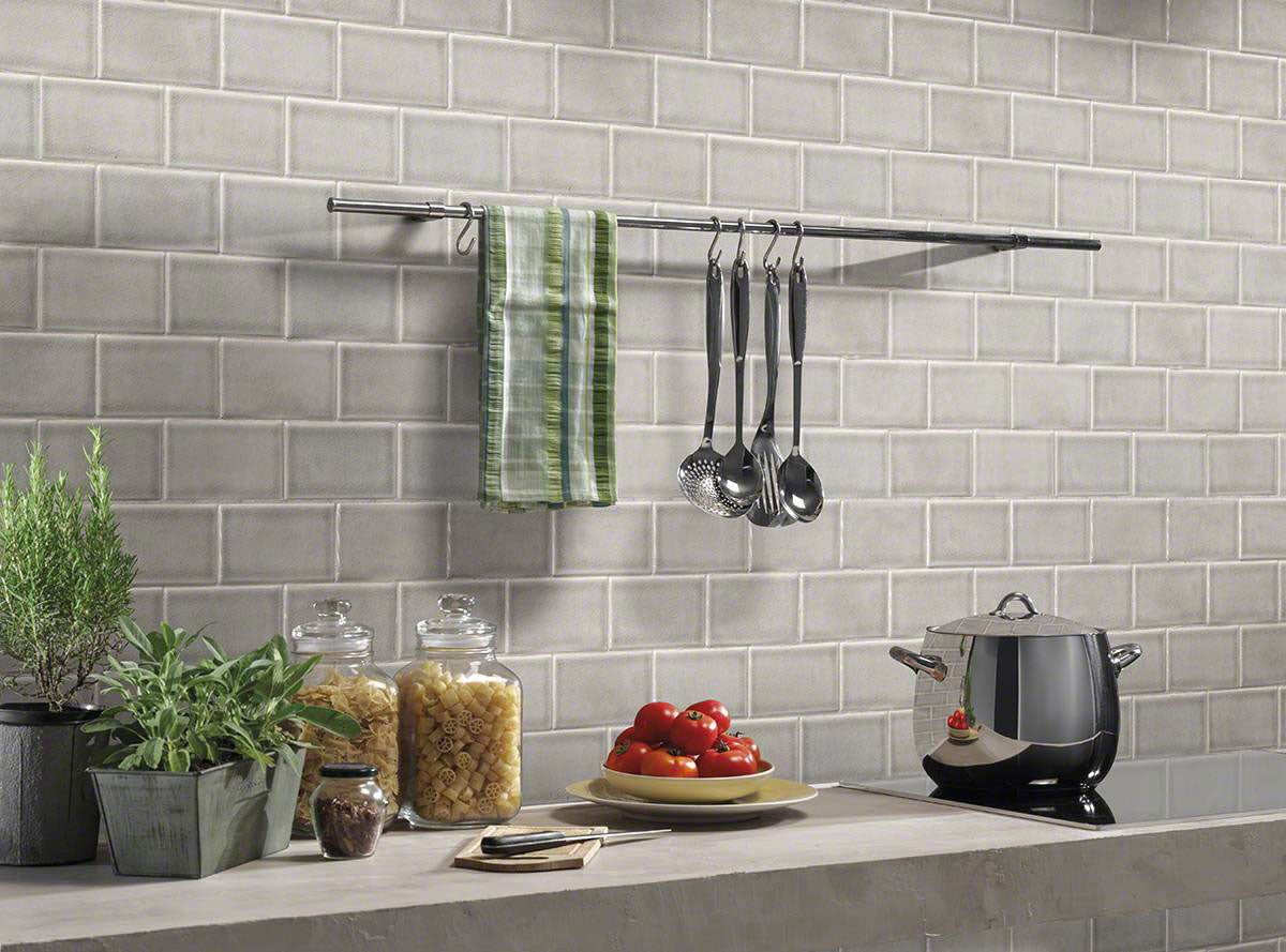 MSI Highland Park Dove Gray Subway Tile 3x6 — surface detail in gray tonality