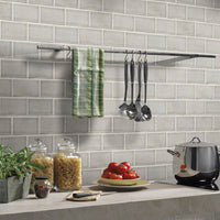 MSI Highland Park Dove Gray Subway Tile 3x6 — surface detail in gray tonality