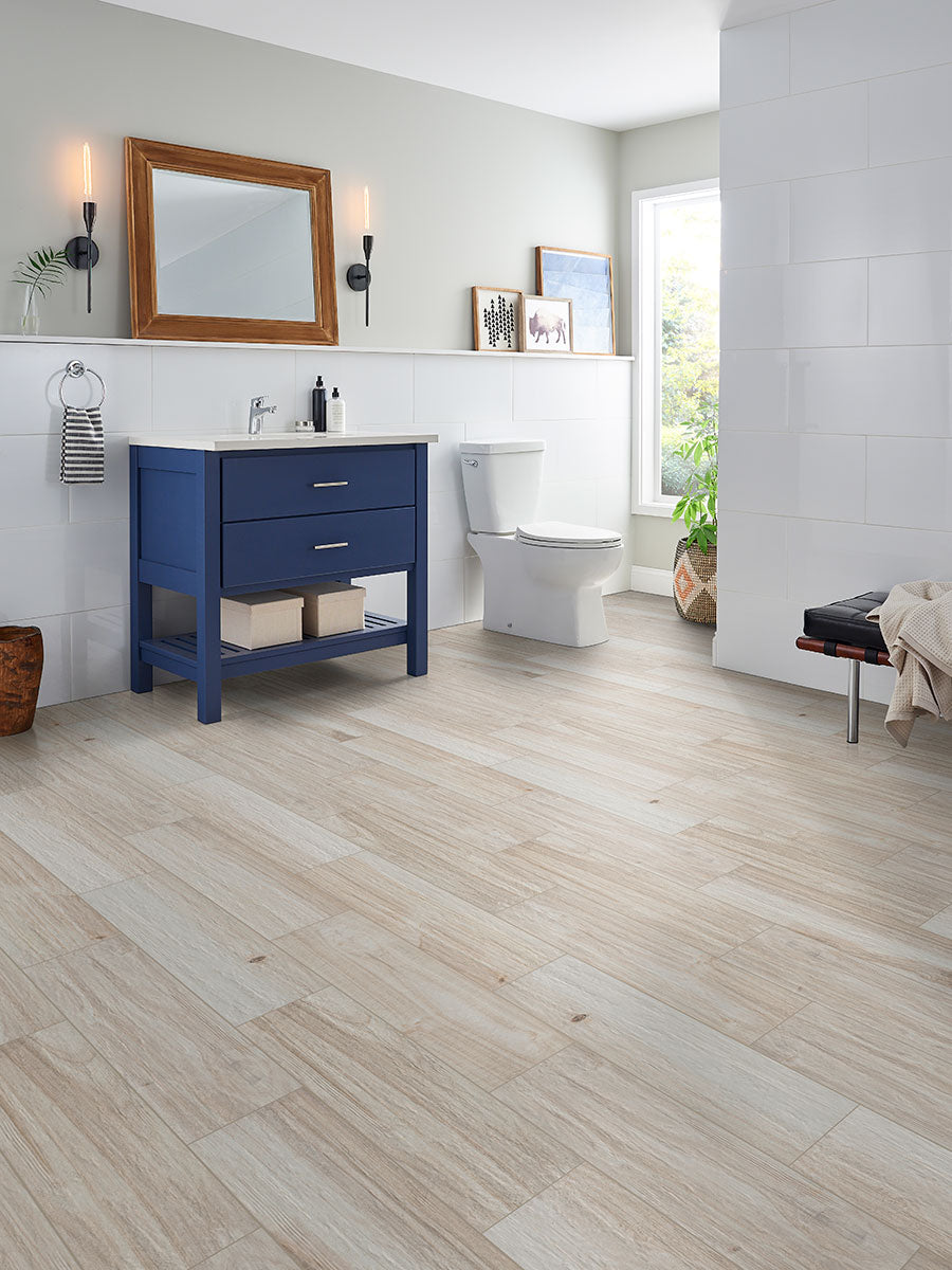 MSI Havenwood Dove, surface detail in dove tonality through-bodied porcelain for full-room install, fifth view