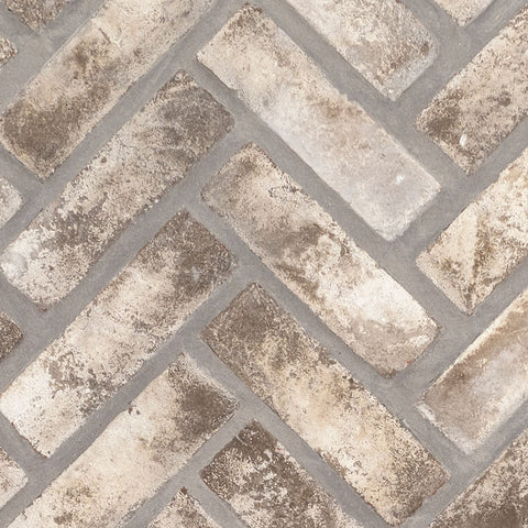 MSI Doverton Gray Reclaimed Clay Brick - Herringbone