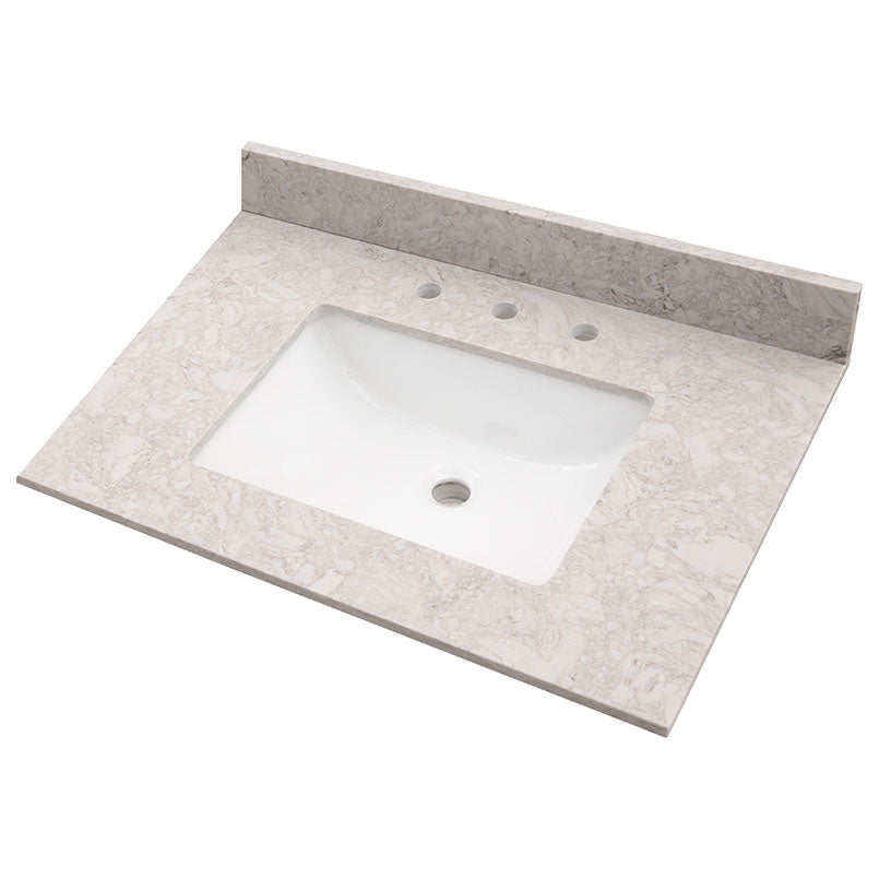 Drifting Fog Vanity Top with Sink