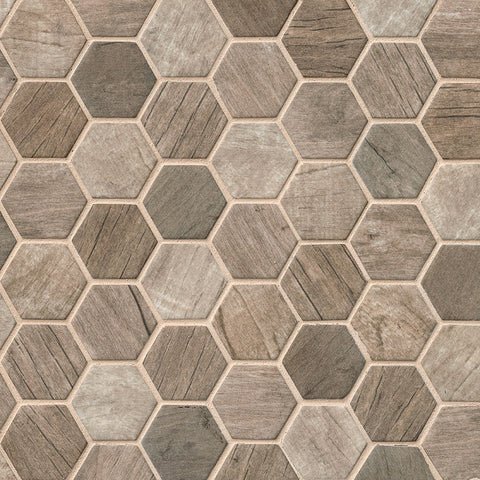 MSI Driftwood Hexagon Mosaic Tile
