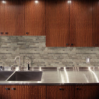 MSI Driftwood Interlocking Glass Tile — surface detail in natural tonality