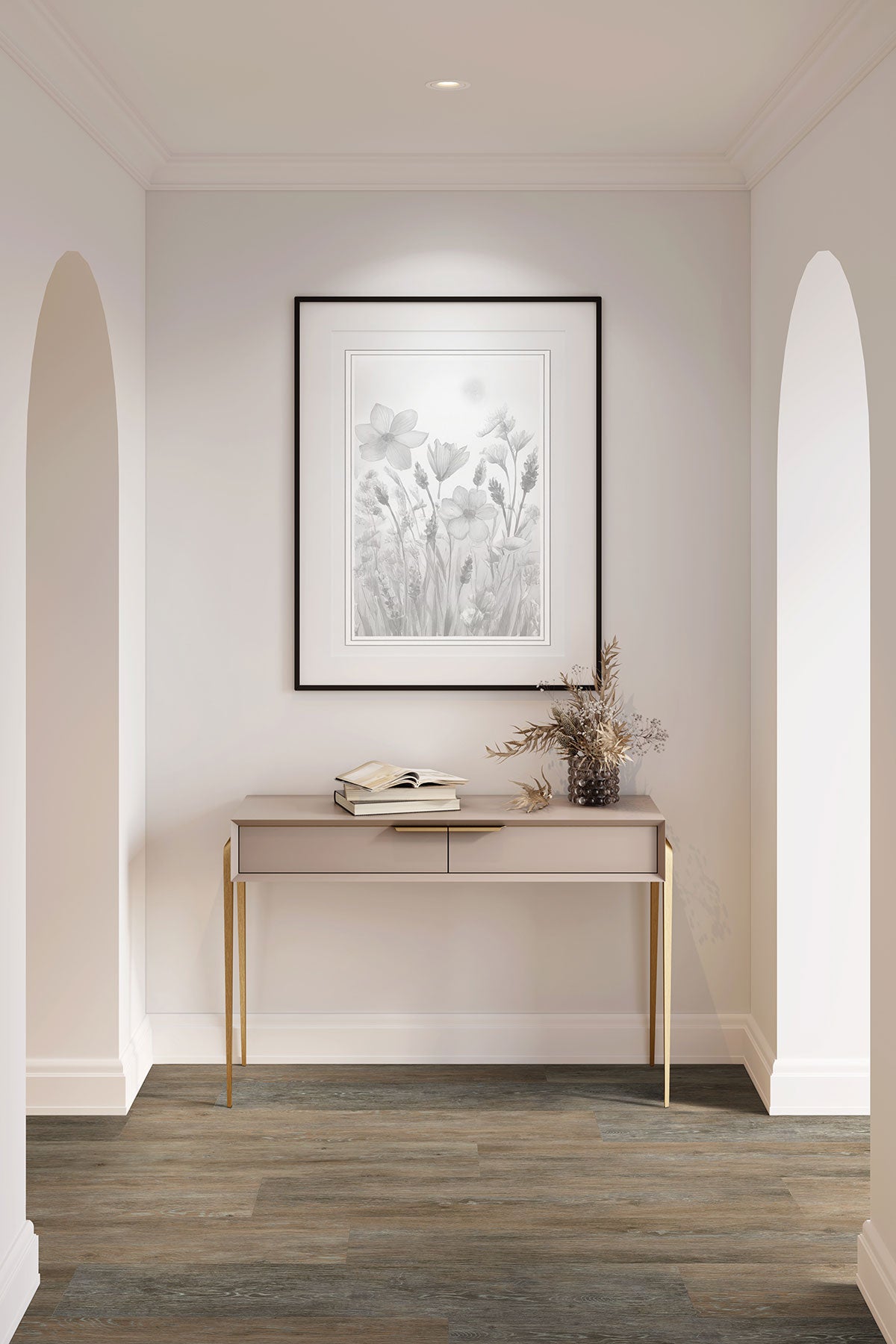 MSI XL Prescott Dulles Tails Luxury Vinyl Plank Flooring — surface detail in natural tonality
