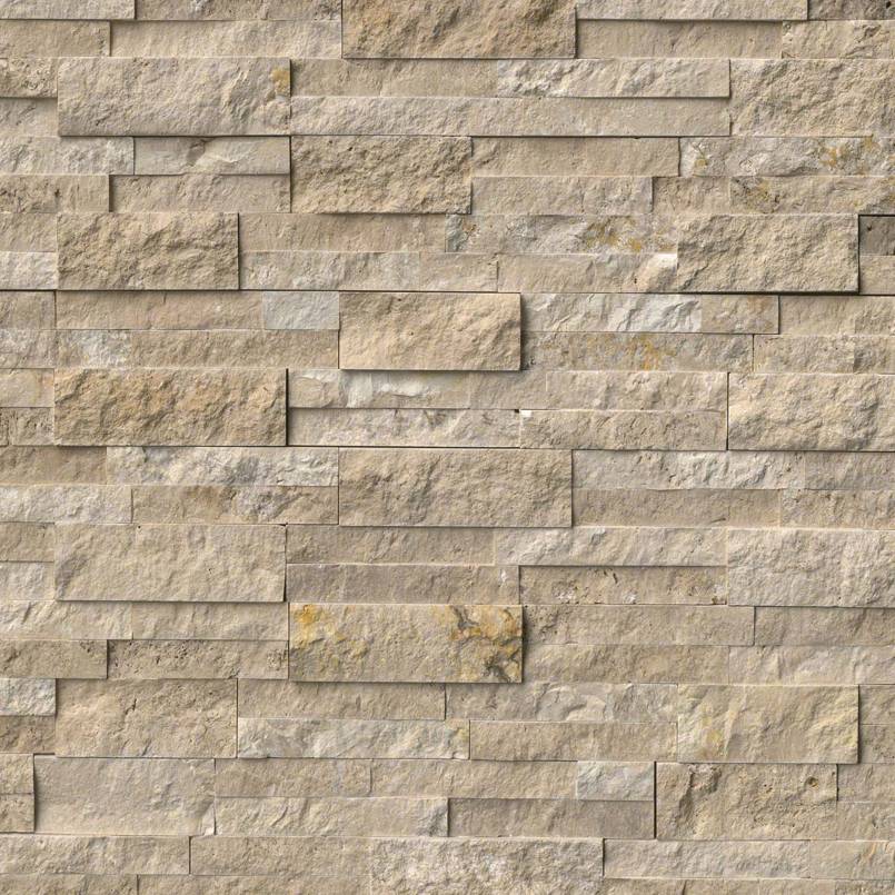 MSI Durango Cream Rockmount — Rockmount Stone Veneer in cream tonality