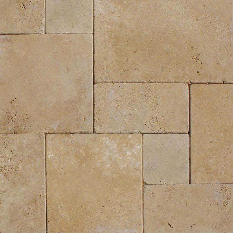 MSI Durango Cream Travertine Paver — Natural Stone Paver in cream tonality