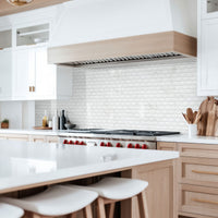 MSI Dymo Calacatta Chex White 12x24 — surface detail in white tonality