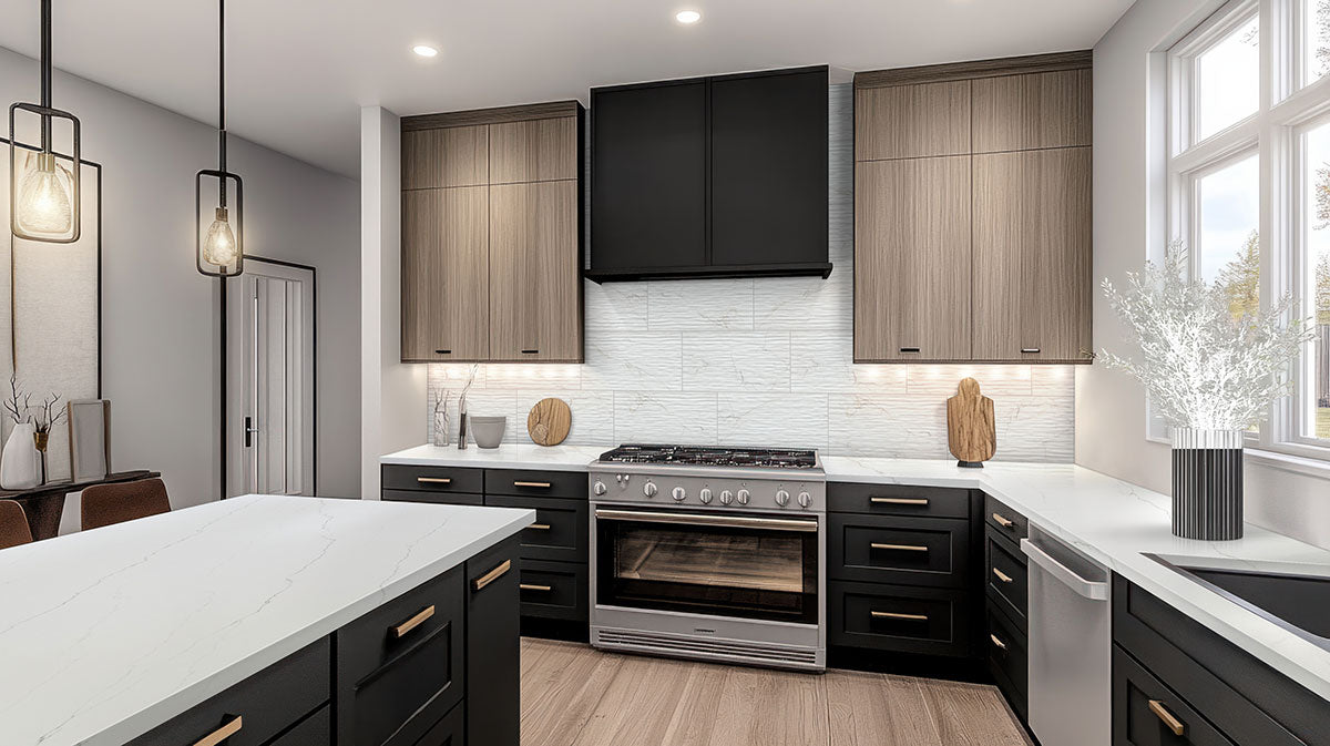 MSI Dymo Calacatta Stripe White 12x24 — surface detail in white tonality