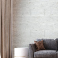 MSI Dymo Calacatta Stripe White 12x24 — surface detail in white tonality