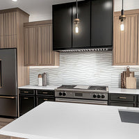 MSI Dymo Calacatta Wavy White 12x24 — surface detail in white tonality