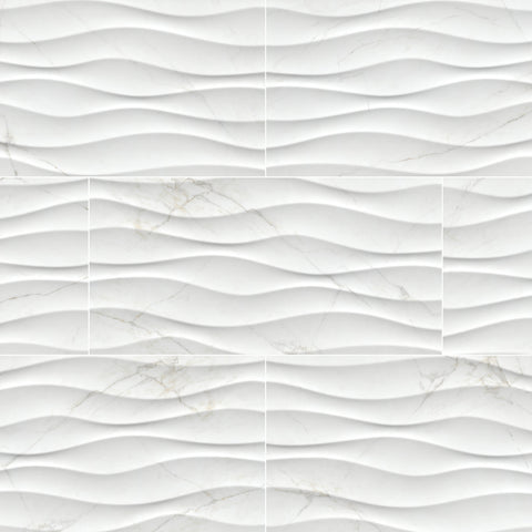 MSI Dymo Calacatta Wavy White 12x24