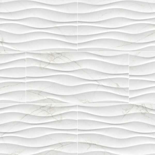 MSI Dymo Calacatta Wavy White 12x24