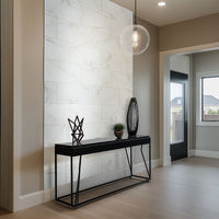 MSI Dymo Calacatta White 12x24 — surface detail in white tonality