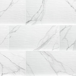 Dymo Statuary Stripe White Tile 12x24