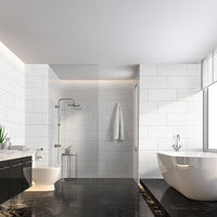 MSI Dymo Wavy White 3D Wall Tile — surface detail in white tonality