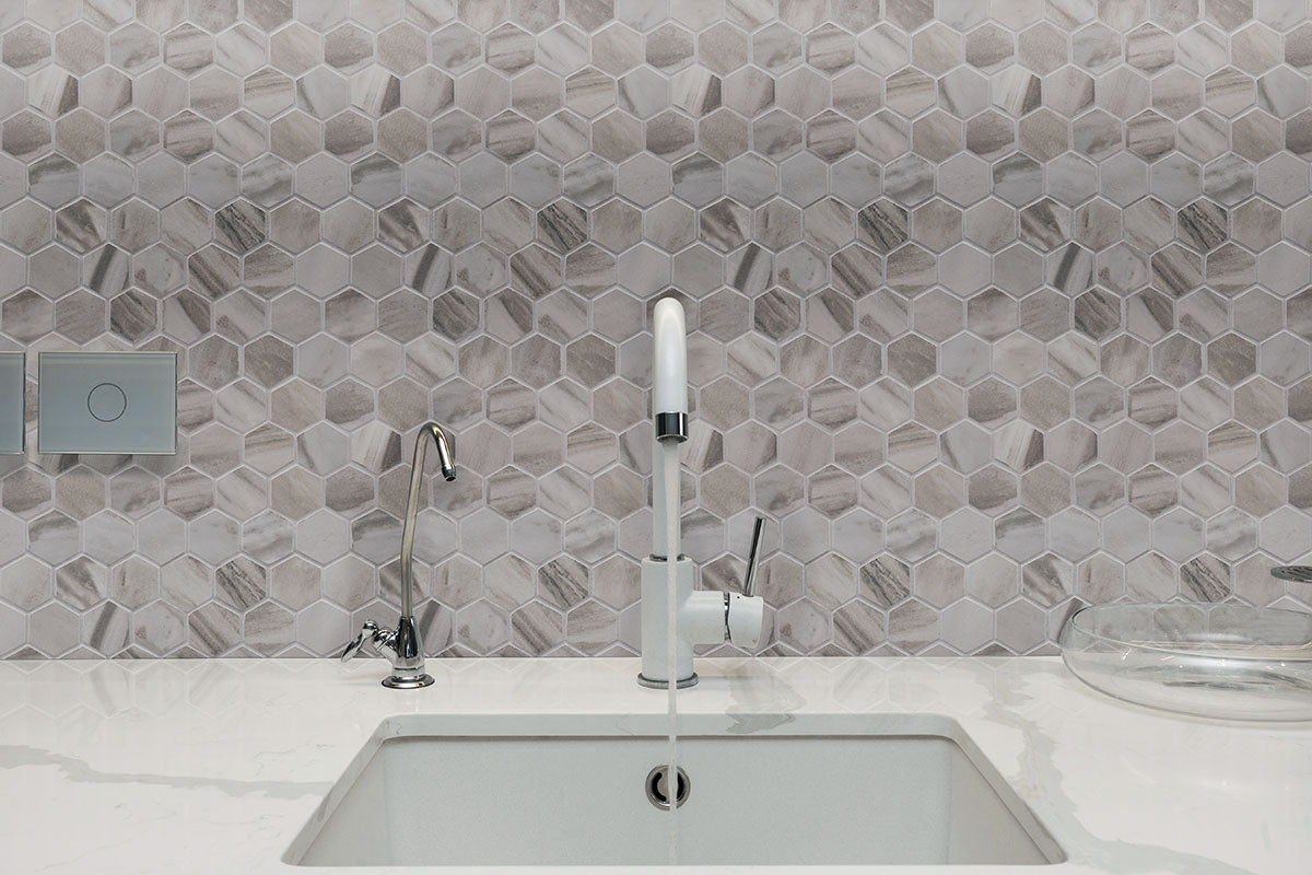 MSI Eden Bardiglio — surface detail in natural tonality through-bodied porcelain for full-room install