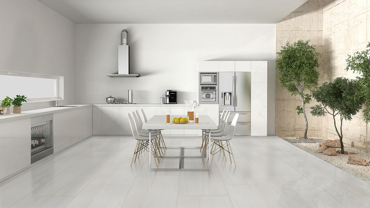 MSI Eden Dolomite — surface detail in natural tonality through-bodied porcelain for full-room install