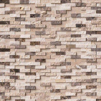 MSI Emperador Dark Blend Splitface Wall Tile — Natural Stone Mosaic