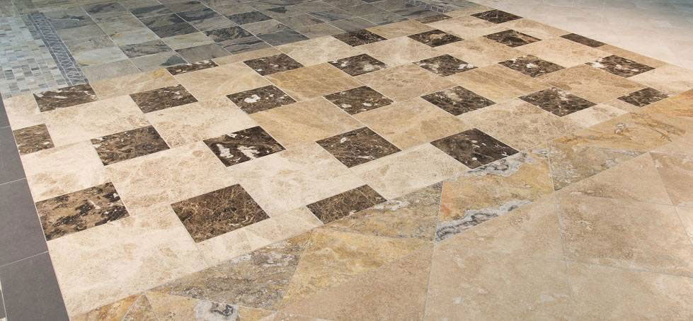 MSI Emperador Dark Marble — surface detail in natural tonality