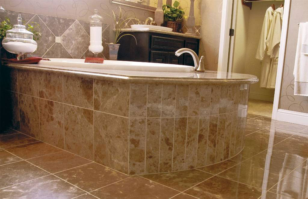 MSI Emperador Dark Marble — surface detail in natural tonality