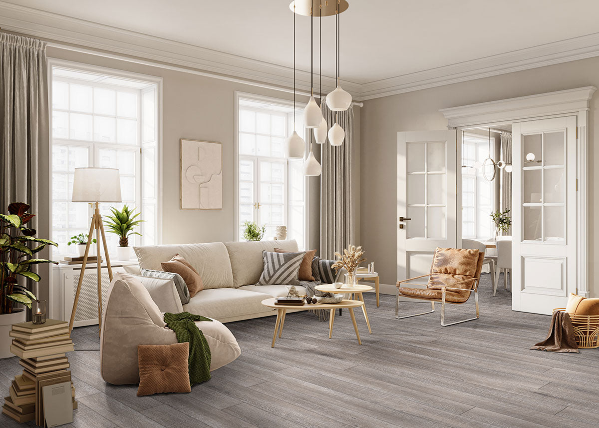 MSI Smithcliffs Emridge Rigid Core Flooring — surface detail in natural tonality