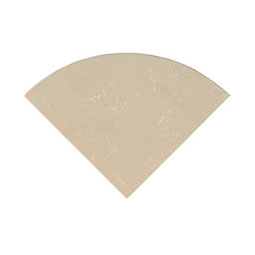 Engineered Beige 9" Radius Cornershelf Polished
