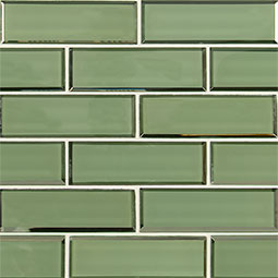 Evergreen Beveled Subway Tile 2x6
